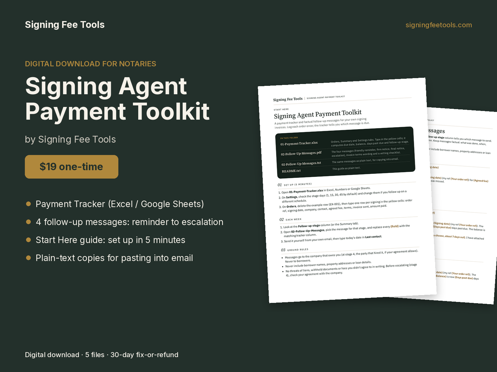 Signing Agent Payment Toolkit cover